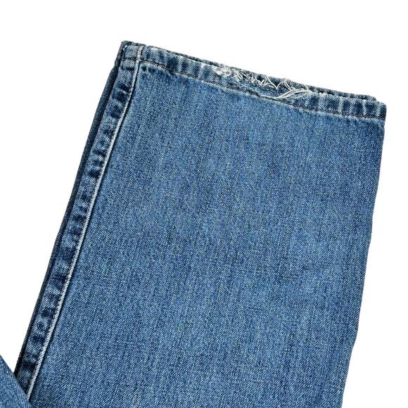 Eddie Bauer Men Jeans Size 33x32 Straight Blue Distressed Hems Classic Denim - Picture 5 of 16